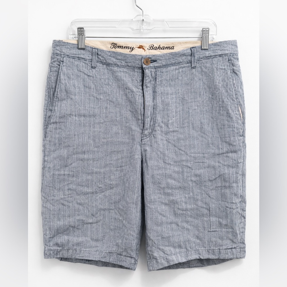 Tommy Bahama 100% Linen Shorts Men’s Size 38 Blue Lightweight Summer NWOT